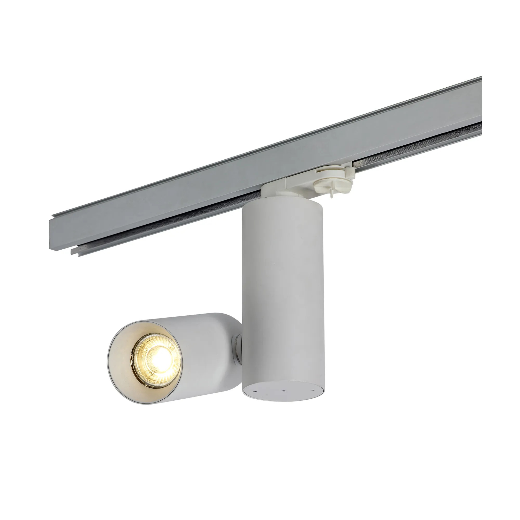 DL350284  Eos T 12 Powered By Tridonic 12W 1200lm 2700K 12°;300mA; White & White;Dual Cylinder Track Light; 90° Tilt; 350° R/tion;DRIVER NOT INC.5yrs Warranty